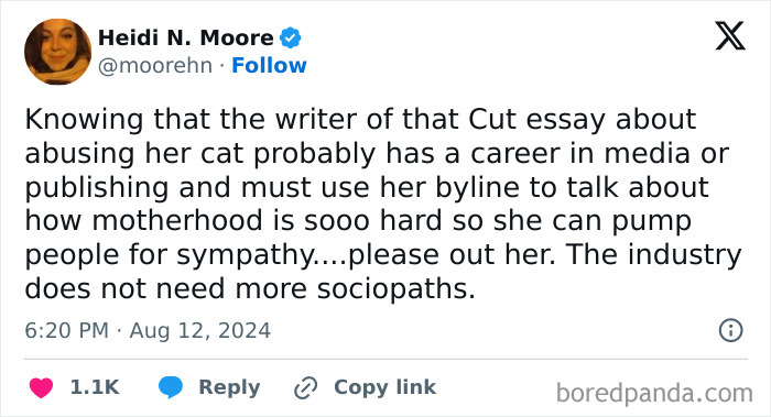 “Psychopath” Mom Exposes Her Own Neglect Towards Her Cat In A Viral Op-Ed, Sparks Outrage “Psychopath” Mom Exposes Her Own Neglect Towards Her Cat In A Viral Op-Ed, Sparks Outrage