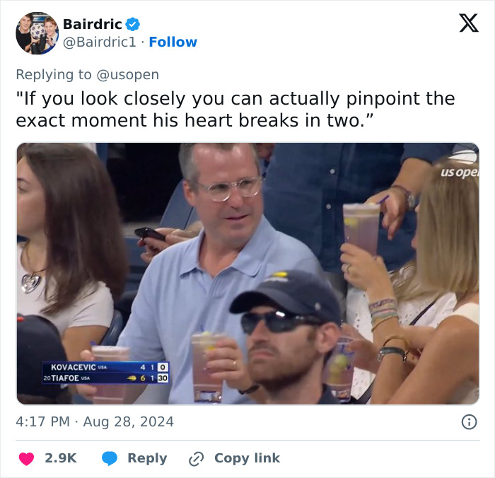 “Next Level Friend-Zoning”: US Open Captures Moment Date Appears To Go Wrong “Next Level Friend-Zoning”: US Open Captures Moment Date Appears To Go Wrong