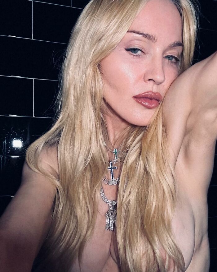Madonna’s Topless Selfie With Rumored Beau Makes Fans Think She’s Had “Too Much Bad Work Done” Madonna’s Topless Selfie With Rumored Beau Makes Fans Think She’s Had “Too Much Bad Work Done”