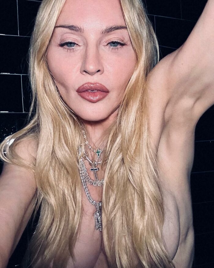 Madonna’s Topless Selfie With Rumored Beau Makes Fans Think She’s Had “Too Much Bad Work Done” Madonna’s Topless Selfie With Rumored Beau Makes Fans Think She’s Had “Too Much Bad Work Done”