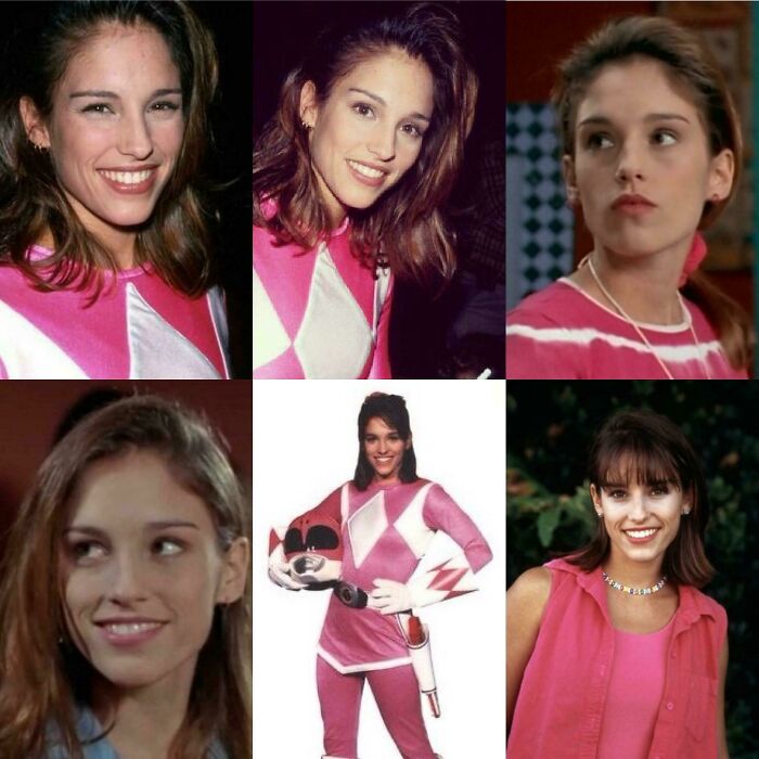 Collage of vintage images featuring a young woman in pink outfits, evoking nostalgia and creaking joints memories.