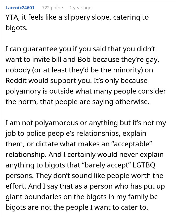 Man Rejects Bride’s BFF’s Polyamorous Partners To Prevent Family Backlash, Receives An Ultimatum Man Rejects Bride’s BFF’s Polyamorous Partners To Prevent Family Backlash, Receives An Ultimatum