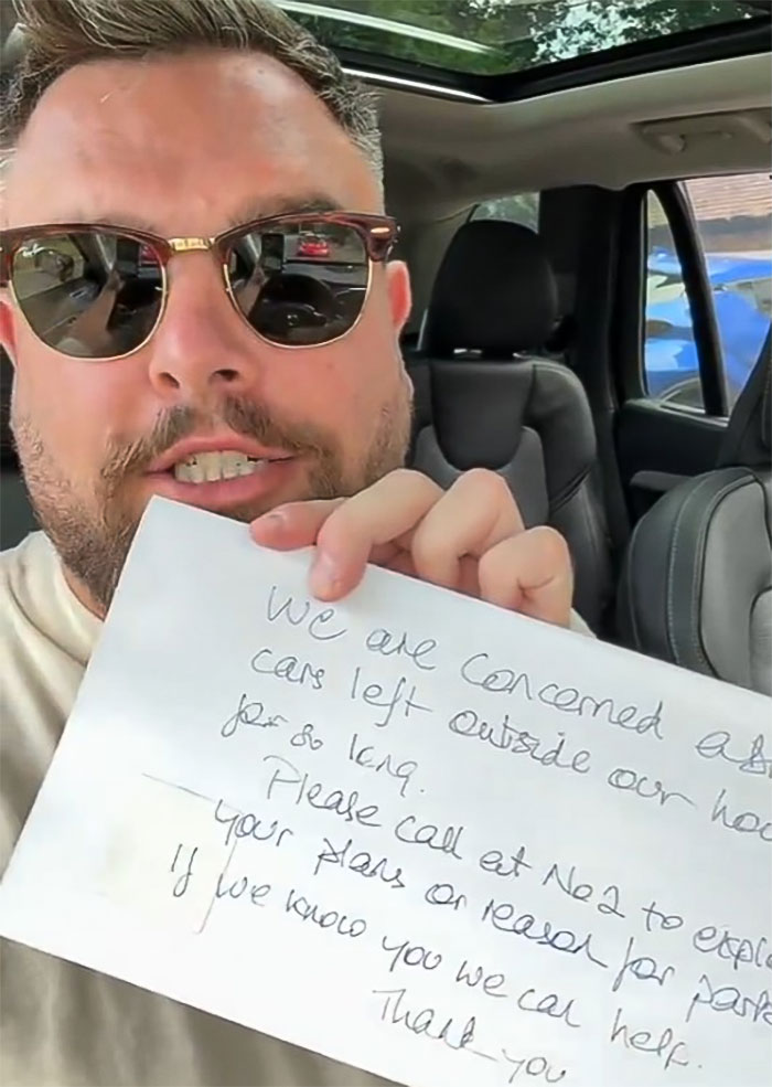 Man Takes Action After ‘Nosy’ Neighbor Leaves Odd Note On His Parked Vehicle Man Takes Action After ‘Nosy’ Neighbor Leaves Odd Note On His Parked Vehicle