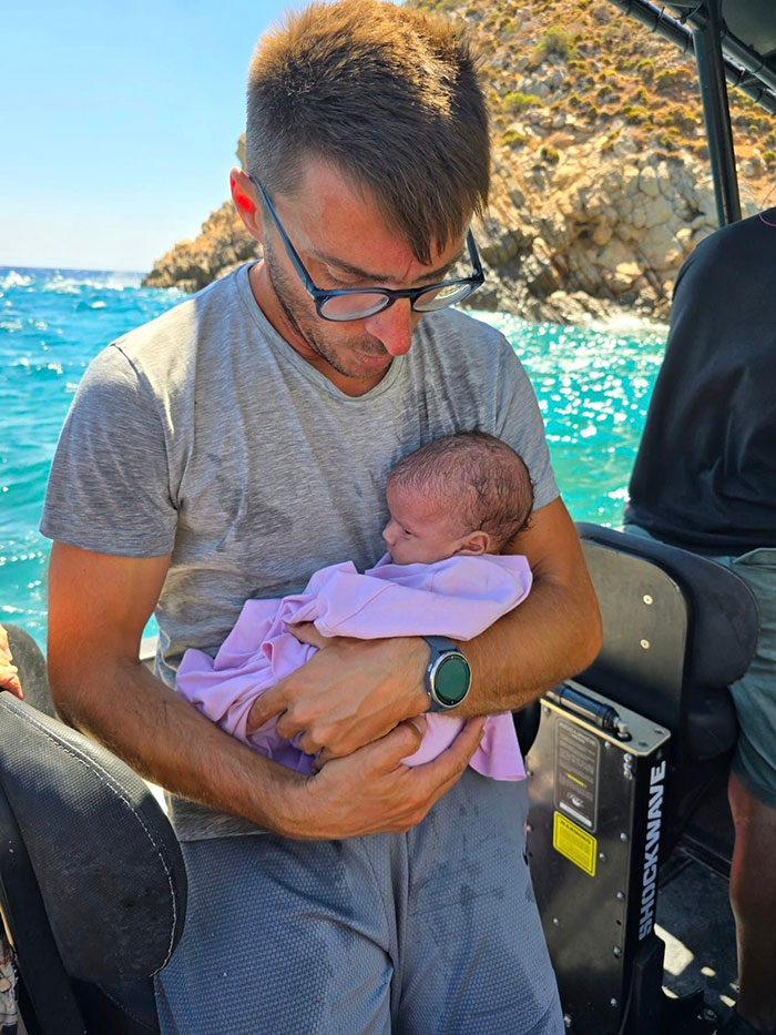 50-Day-Old Baby Rescued After Being Stranded On Greek Island For Three Days 50-Day-Old Baby Rescued After Being Stranded On Greek Island For Three Days
