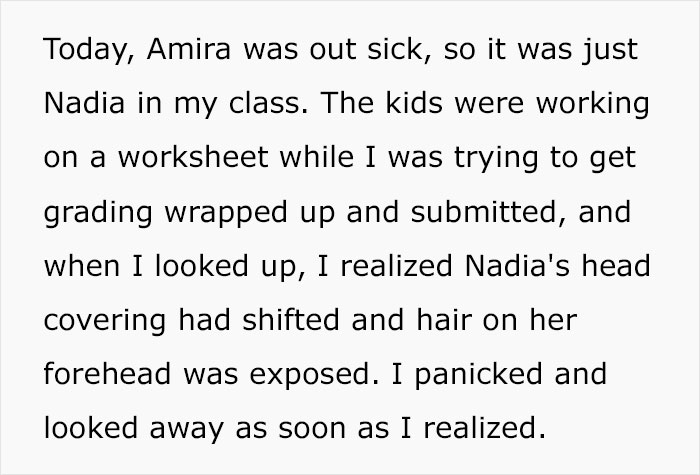 Muslim Student’s Headscarf Slips, Male Teacher Asks Female Colleague For Help, She Reports Him Muslim Student’s Headscarf Slips, Male Teacher Asks Female Colleague For Help, She Reports Him