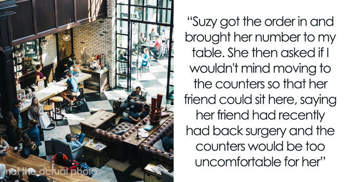 Woman Wants To Take Over Woman’s Entire Table So Her Injured Friend Can Sit But She Won’t Have It