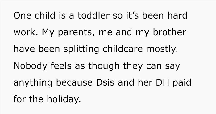 Relatives Discover That Sister's ‘Free Vacation’ Is In Fact A Babysitting Trap, Family Drama Erupts Relatives Discover That Sister's ‘Free Vacation’ Is In Fact A Babysitting Trap, Family Drama Erupts