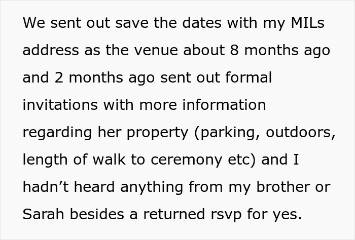 Bride Under Fire After Refusing To Exceed Budget For Brother’s Disabled Fiancée’s Needs Bride Under Fire After Refusing To Exceed Budget For Brother’s Disabled Fiancée’s Needs