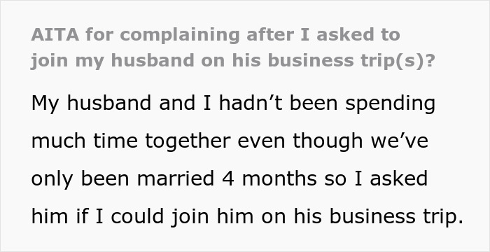 Netizens Call Out Nagging Wife Who Forced Hubby To Take Her Along On Work Trip And Ruined It Netizens Call Out Nagging Wife Who Forced Hubby To Take Her Along On Work Trip And Ruined It