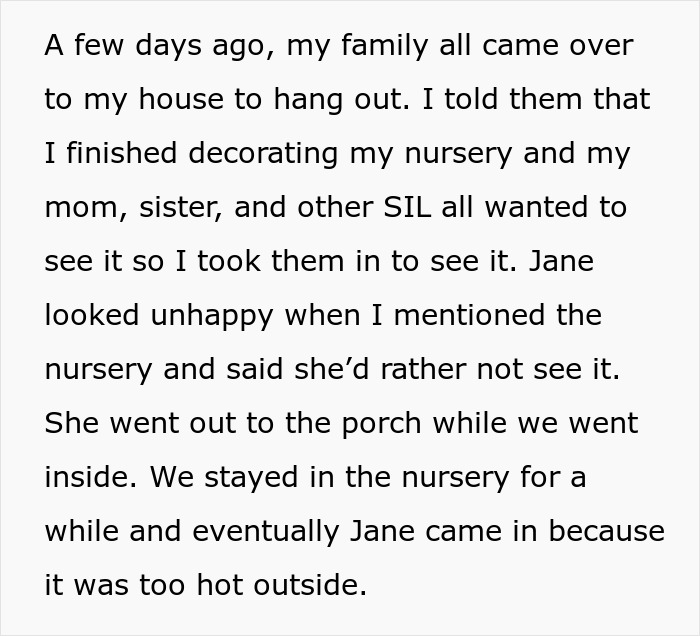 Pregnant Woman Wonders If It's Rude To Exclude Infertile SIL Who’s Prone To Emotional Outbursts Pregnant Woman Wonders If It's Rude To Exclude Infertile SIL Who’s Prone To Emotional Outbursts