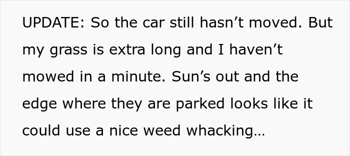 Neighbor Leaves Car Blocking Person’s Driveway, They Stand Back And Let Nature Take Revenge Neighbor Leaves Car Blocking Person’s Driveway, They Stand Back And Let Nature Take Revenge