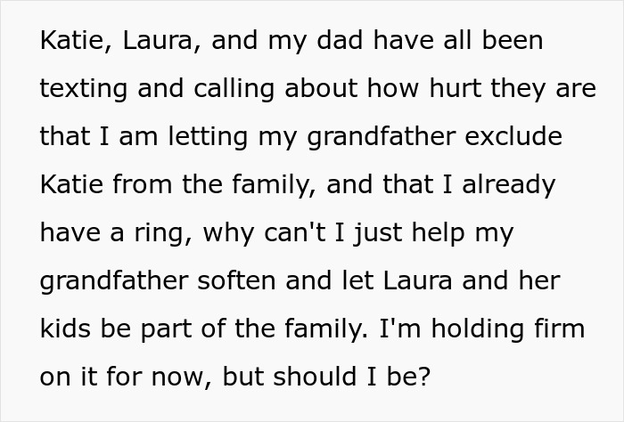 Bride-To-Be Wants Stepsister’s Heirloom Diamond For Engagement Ring, But Grandpa Says “No Way” Bride-To-Be Wants Stepsister’s Heirloom Diamond For Engagement Ring, But Grandpa Says “No Way”