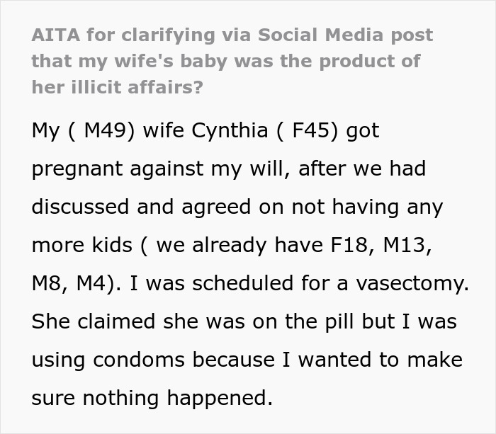 Man Is Sick Of People Seeing Him As A Bad Guy For Leaving Wife, Exposes That Her Baby Is From Affair Man Is Sick Of People Seeing Him As A Bad Guy For Leaving Wife, Exposes That Her Baby Is From Affair