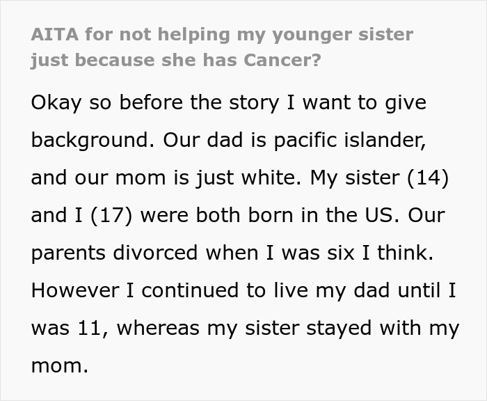 Drama Unfolds As Daughter Refuses To Buzz Her Hair To Make Wig For Sis With Cancer, Mom Enraged Drama Unfolds As Daughter Refuses To Buzz Her Hair To Make Wig For Sis With Cancer, Mom Enraged