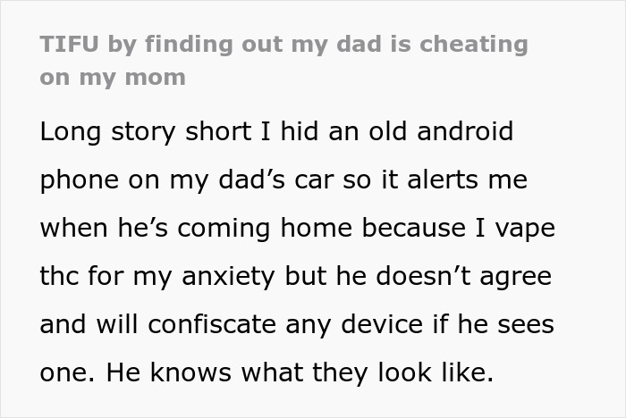 Kid Hides Phone To Track Dad’s Location For A Sneaky THC Hit, Discovers His Secret Instead Kid Hides Phone To Track Dad’s Location For A Sneaky THC Hit, Discovers His Secret Instead