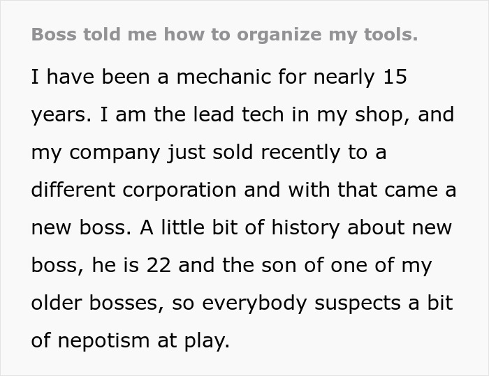 Veteran Mechanic’s Toolbox Showdown Leaves Shop In Turmoil As New Boss Faces The Consequences Veteran Mechanic’s Toolbox Showdown Leaves Shop In Turmoil As New Boss Faces The Consequences