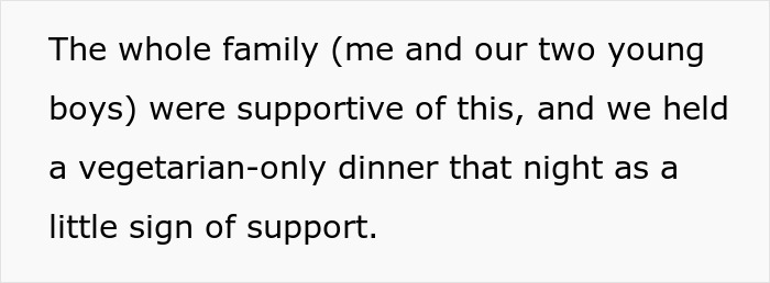 "AITA For Secretly Cheating On Our Vegetarian Diet That My Wife Made Our Family Do?" "AITA For Secretly Cheating On Our Vegetarian Diet That My Wife Made Our Family Do?"