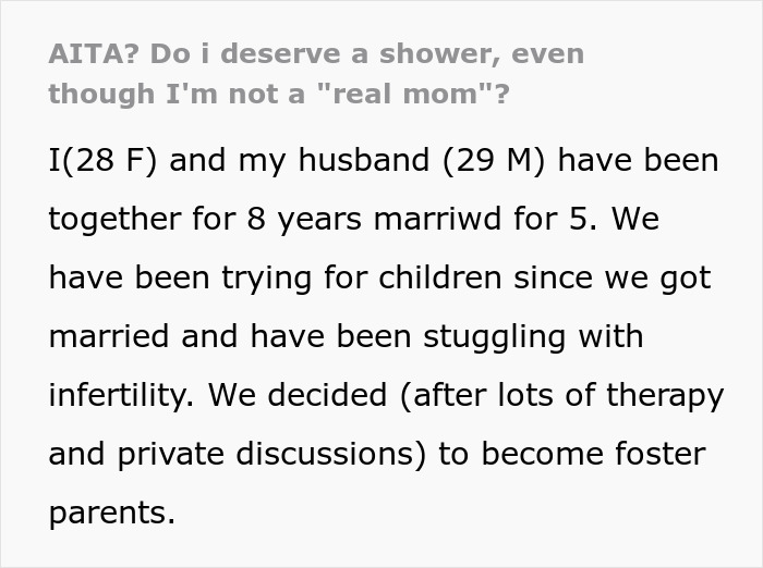 Infertile Couple Become Foster Parents, Thrilled By Baby Shower, Face Backlash From Families Infertile Couple Become Foster Parents, Thrilled By Baby Shower, Face Backlash From Families