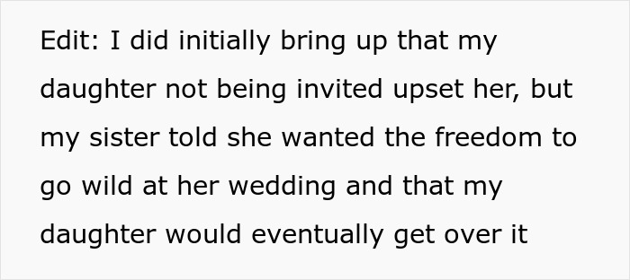 Niece Refuses To Invite Aunt To Her Birthday After Wedding Exclusion, Aunt Turns Passive-Aggressive Niece Refuses To Invite Aunt To Her Birthday After Wedding Exclusion, Aunt Turns Passive-Aggressive