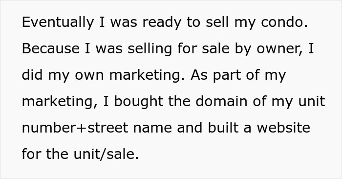 Woman Buys All Domains Of Unit Before Moving Out As Petty Revenge On HOA: “Kick Dirt, Or Pay Me” Woman Buys All Domains Of Unit Before Moving Out As Petty Revenge On HOA: “Kick Dirt, Or Pay Me”
