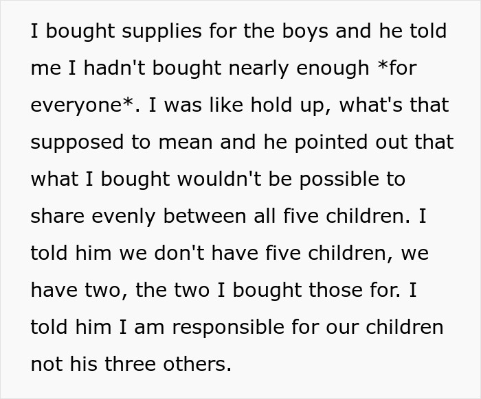 “AITA For Reminding My Ex I’m Only Responsible For Our Children And Not All Of His Kids?” “AITA For Reminding My Ex I’m Only Responsible For Our Children And Not All Of His Kids?”