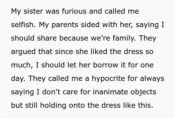 "Hide Your Dress, Please": Folks Shocked By Woman Demanding Sis Let Her Borrow Custom Wedding Dress "Hide Your Dress, Please": Folks Shocked By Woman Demanding Sis Let Her Borrow Custom Wedding Dress