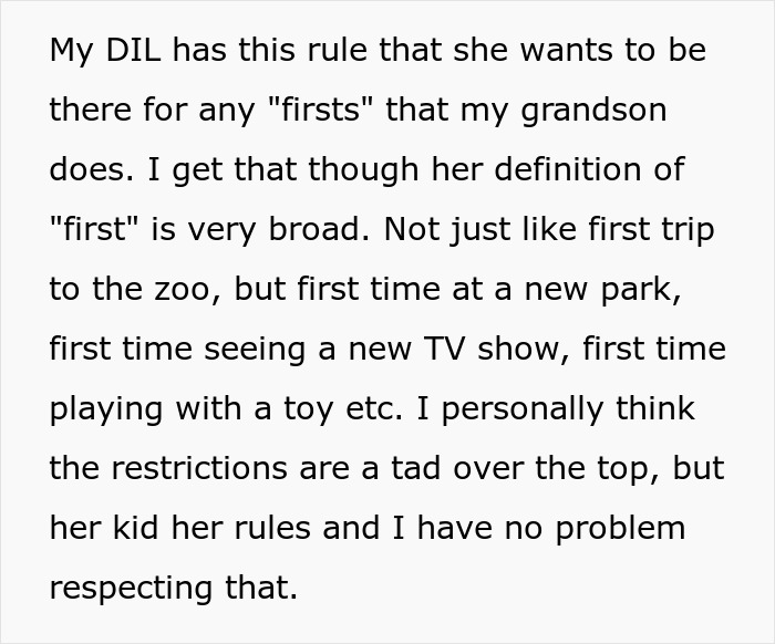 Grandma Doesn’t Want To Babysit Anymore As DIL Sets Ridiculous Rules For 3YO’s First Experiences Grandma Doesn’t Want To Babysit Anymore As DIL Sets Ridiculous Rules For 3YO’s First Experiences