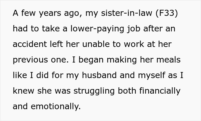 Woman Cooks For Her SIL Every Day, Gets Complaints About The Meals Being Too “Bourgeois” Woman Cooks For Her SIL Every Day, Gets Complaints About The Meals Being Too “Bourgeois”