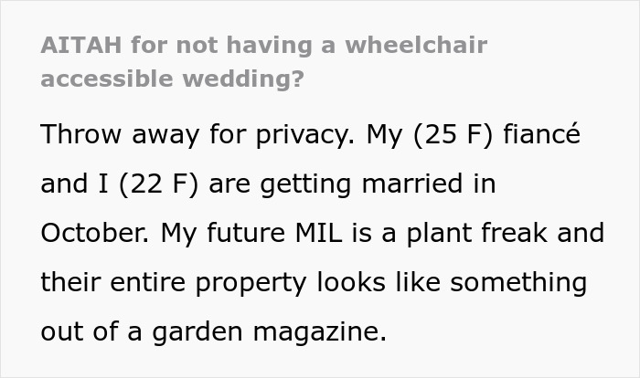 Bride Under Fire After Refusing To Exceed Budget For Brother’s Disabled Fiancée’s Needs Bride Under Fire After Refusing To Exceed Budget For Brother’s Disabled Fiancée’s Needs
