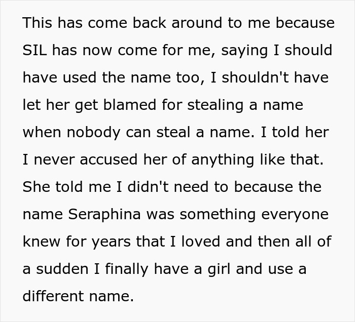 Woman’s Dream Baby Name Gets Lifted By SIL So She Just Picks Another One To SIL’s Rage And Dismay Woman’s Dream Baby Name Gets Lifted By SIL So She Just Picks Another One To SIL’s Rage And Dismay