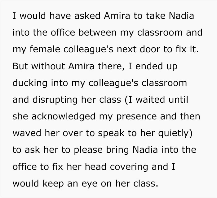 Muslim Student’s Headscarf Slips, Male Teacher Asks Female Colleague For Help, She Reports Him Muslim Student’s Headscarf Slips, Male Teacher Asks Female Colleague For Help, She Reports Him