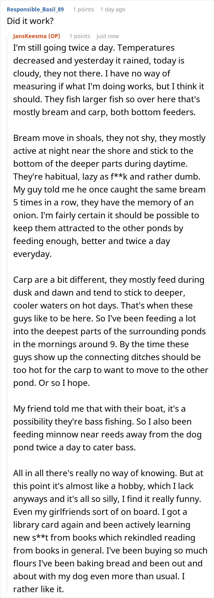 Dog Owner Schemes To Lure Fish Away From Boomers’ Fishing Zone After They Mess Up The Dog Pond Dog Owner Schemes To Lure Fish Away From Boomers’ Fishing Zone After They Mess Up The Dog Pond