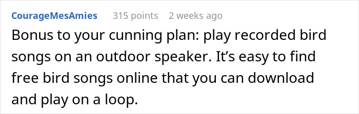 People Fail To Reason With Loud Creepy Neighbor, So Woman Ensures He Suffers Daily People Fail To Reason With Loud Creepy Neighbor, So Woman Ensures He Suffers Daily