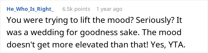 “Nobody Laughed”: Guy Leaves Wedding With His Tail Between His Legs After “Joke” Fails “Nobody Laughed”: Guy Leaves Wedding With His Tail Between His Legs After “Joke” Fails