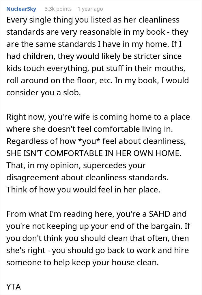 “She Packed A Bag”: Man Blows Off Wife’s Cleaning Demands, She Finally Loses It “She Packed A Bag”: Man Blows Off Wife’s Cleaning Demands, She Finally Loses It