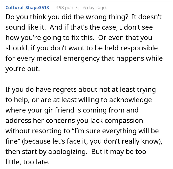 “I Just Kept Eating”: Nurse Confused Why Fiance Won’t Live With Him After He Ignores Emergency “I Just Kept Eating”: Nurse Confused Why Fiance Won’t Live With Him After He Ignores Emergency