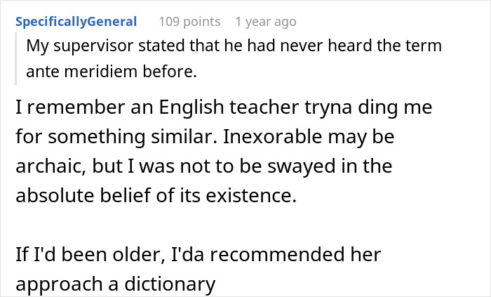 Woman Maliciously Complies With “No Abbreviations” Rule, Makes Supervisor Look Stupid Woman Maliciously Complies With “No Abbreviations” Rule, Makes Supervisor Look Stupid