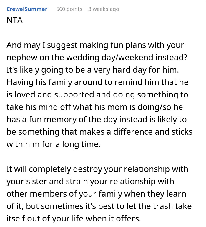Teen Leaves Home In Protest Against Mom Marrying His Bully's Dad, Aunt RSVP's No Just To Back Him Teen Leaves Home In Protest Against Mom Marrying His Bully's Dad, Aunt RSVP's No Just To Back Him