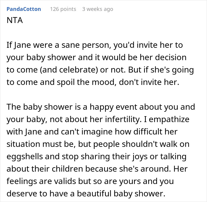 Pregnant Woman Wonders If It's Rude To Exclude Infertile SIL Who’s Prone To Emotional Outbursts Pregnant Woman Wonders If It's Rude To Exclude Infertile SIL Who’s Prone To Emotional Outbursts
