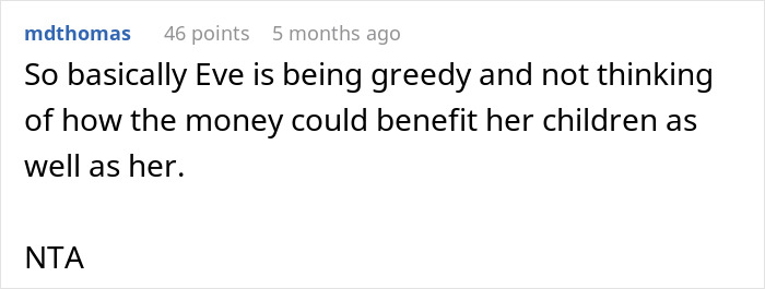 Woman Feels Entitled To Family’s Life-Changing Inheritance Just Because She Has 5 Kids, Gets A Reality Check Woman Feels Entitled To Family’s Life-Changing Inheritance Just Because She Has 5 Kids, Gets A Reality Check