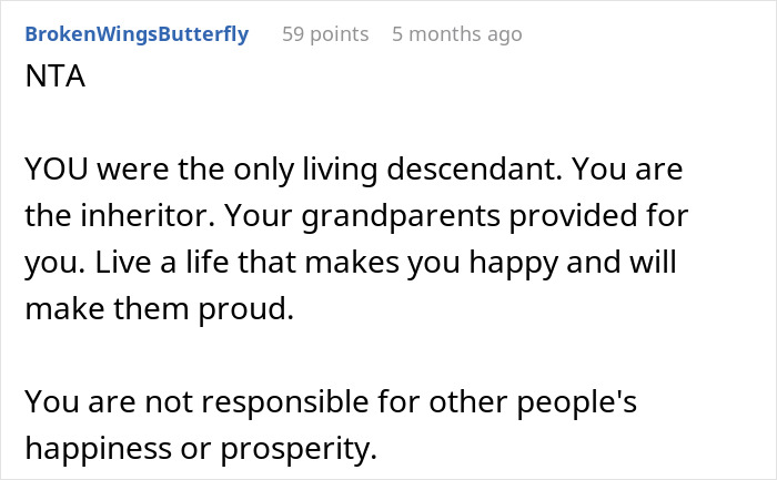 Family Regrets Treating Daughter Poorly After She Refuses To Share Her $700k Inheritance Family Regrets Treating Daughter Poorly After She Refuses To Share Her $700k Inheritance