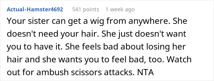 Drama Unfolds As Daughter Refuses To Buzz Her Hair To Make Wig For Sis With Cancer, Mom Enraged Drama Unfolds As Daughter Refuses To Buzz Her Hair To Make Wig For Sis With Cancer, Mom Enraged