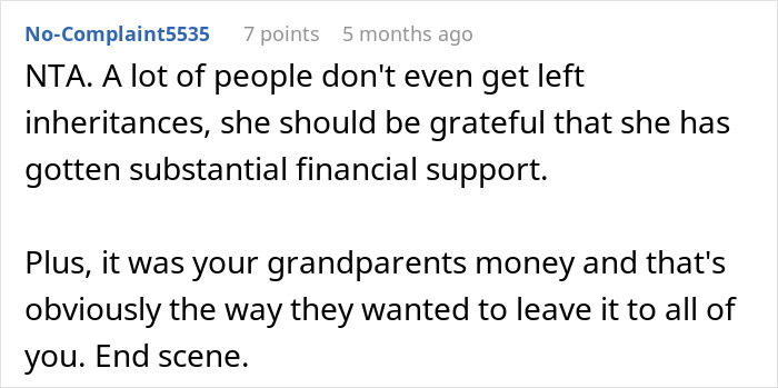 Woman Feels Entitled To Family’s Life-Changing Inheritance Just Because She Has 5 Kids, Gets A Reality Check Woman Feels Entitled To Family’s Life-Changing Inheritance Just Because She Has 5 Kids, Gets A Reality Check