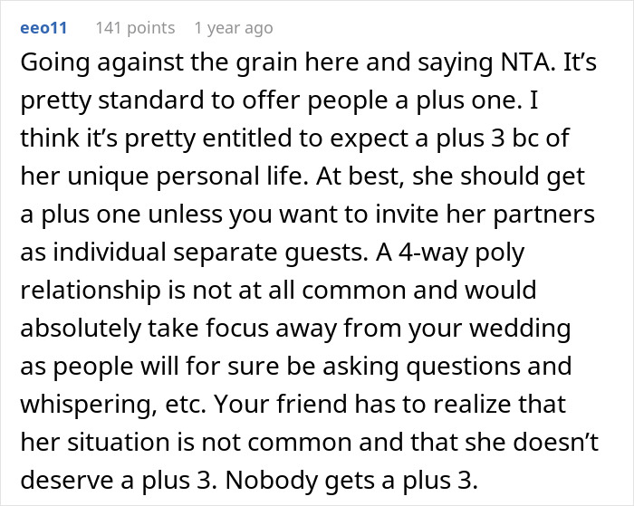 Man Rejects Bride’s BFF’s Polyamorous Partners To Prevent Family Backlash, Receives An Ultimatum Man Rejects Bride’s BFF’s Polyamorous Partners To Prevent Family Backlash, Receives An Ultimatum