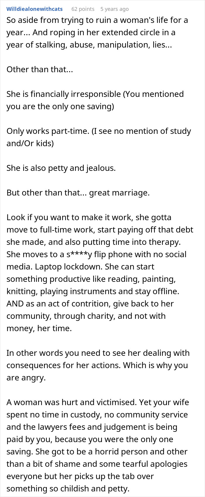 Woman’s “Stupid Lawsuit” Empties Couple’s Savings, Husband Can’t Move Past It Woman’s “Stupid Lawsuit” Empties Couple’s Savings, Husband Can’t Move Past It