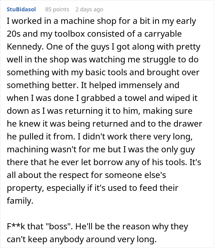 Veteran Mechanic’s Toolbox Showdown Leaves Shop In Turmoil As New Boss Faces The Consequences Veteran Mechanic’s Toolbox Showdown Leaves Shop In Turmoil As New Boss Faces The Consequences