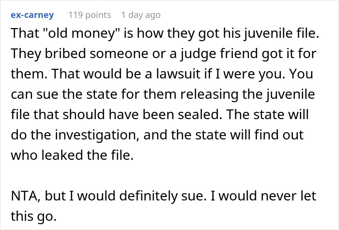 Woman Cuts Contact With Parents After They Dig Up Her Fiancé's Juvenile File To Break Them Up Woman Cuts Contact With Parents After They Dig Up Her Fiancé's Juvenile File To Break Them Up