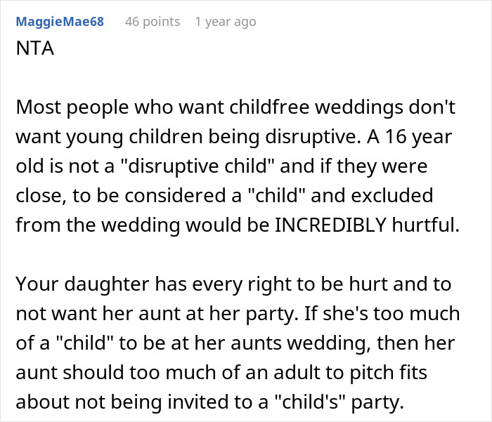 Niece Refuses To Invite Aunt To Her Birthday After Wedding Exclusion, Aunt Turns Passive-Aggressive Niece Refuses To Invite Aunt To Her Birthday After Wedding Exclusion, Aunt Turns Passive-Aggressive