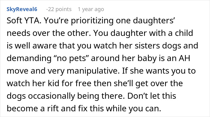 Woman Stops Talking To Mom Who Chose To Babysit Her Grandson Instead Of Watching Her Dogs Woman Stops Talking To Mom Who Chose To Babysit Her Grandson Instead Of Watching Her Dogs