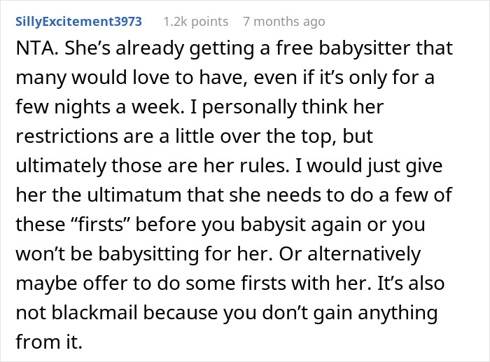 Grandma Doesn’t Want To Babysit Anymore As DIL Sets Ridiculous Rules For 3YO’s First Experiences Grandma Doesn’t Want To Babysit Anymore As DIL Sets Ridiculous Rules For 3YO’s First Experiences